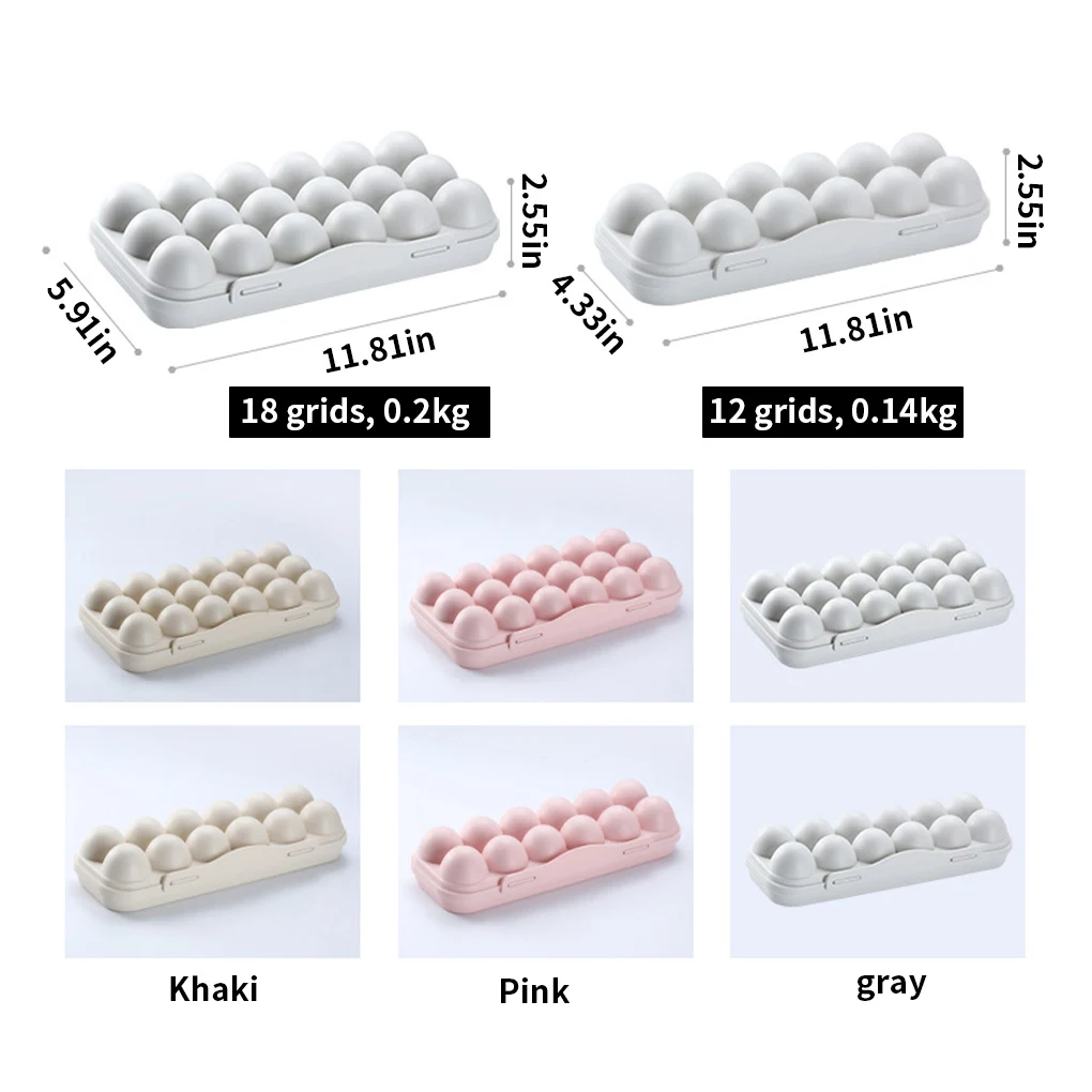 

Egg Storage Box Stackable Plstic Egg Holder Grids Storage Organizer with Snap Cap Egg Organizer Home Kitchen Accessory