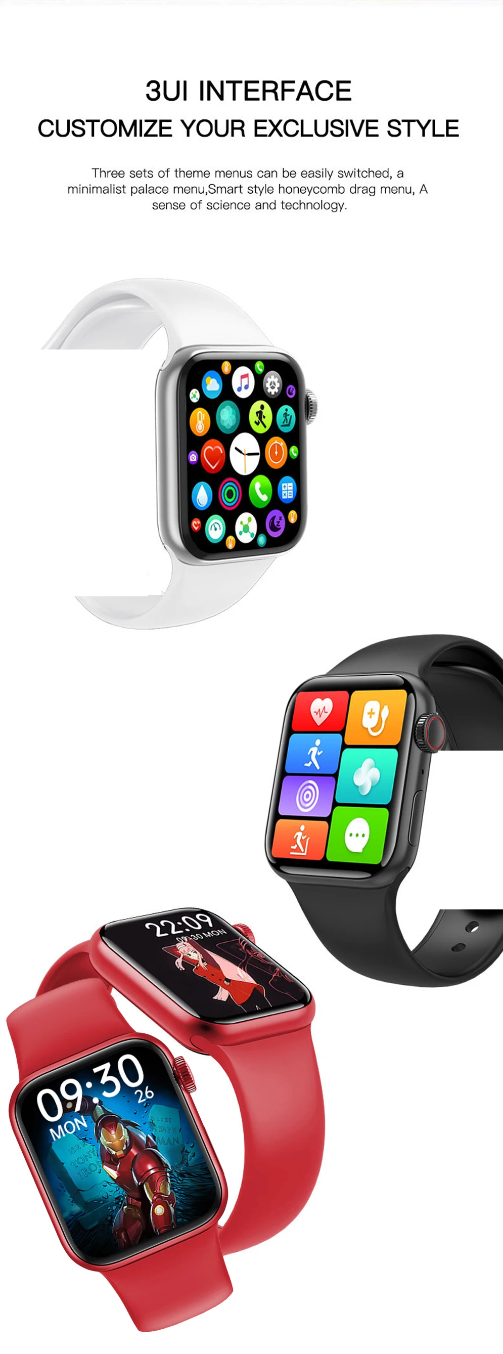 

2021 Newest M16plus Smartwatch for Man Women Bewiall BT Call Custom Wallpaper Smart Watch Android IOS VS DT100 M16 Pro S6 HW22
