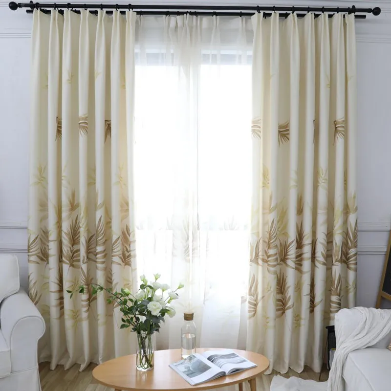 Шторы для спальни с чернильным принтом орхидеи полузатененные элегантные