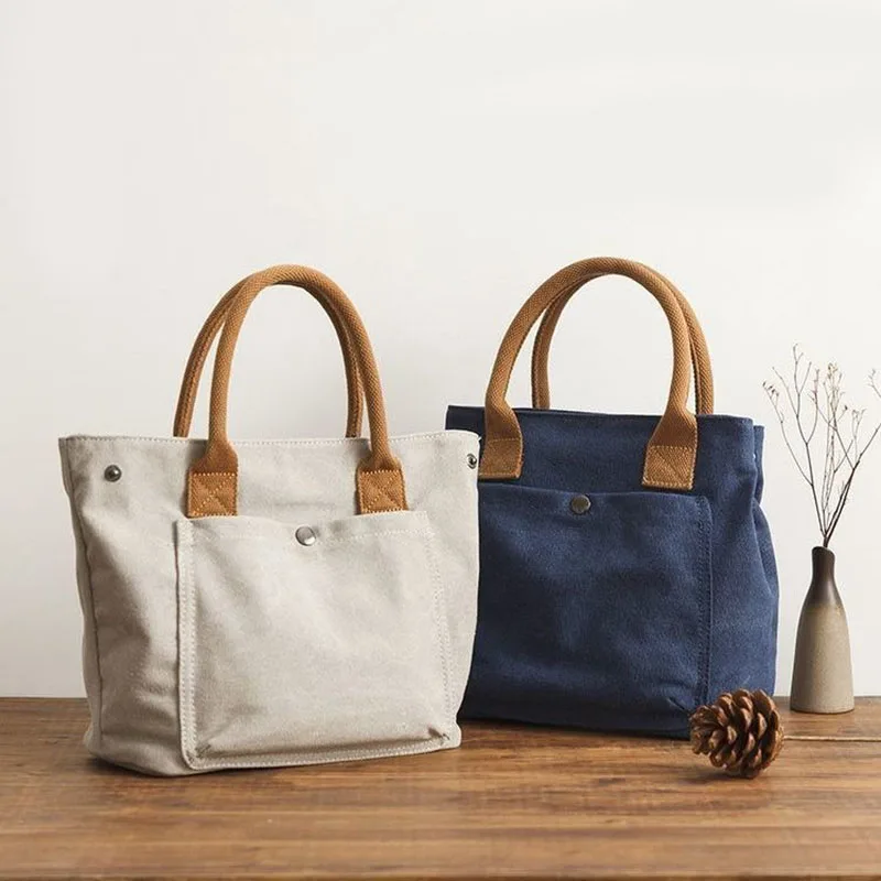 

2021 Casual Canvas Shoulder Handbag Fashion Cloth Tote Bag Female Handbags High Quality Cluthes Bags Portable Handbag for Women