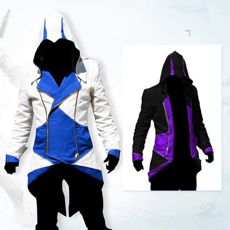 Костюм для косплея Assassins Creed мужчин и женщин уличная одежда взрослых куртка с