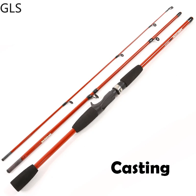 Portable super light hard Spinning Fishing Rod 1.8m 2.1m 3 Section Casting Rod carbon fiber Lure Fishing Rods enlarge