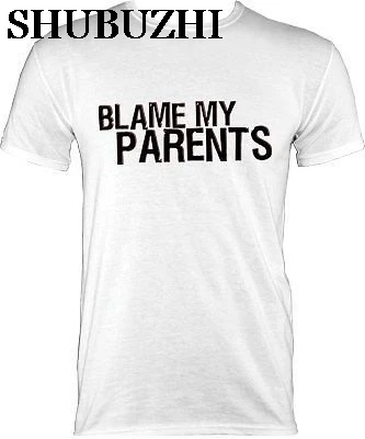 

New Blame My Parents T-Shirt - White Mens man tee shirt luxury brand tops cotton tees