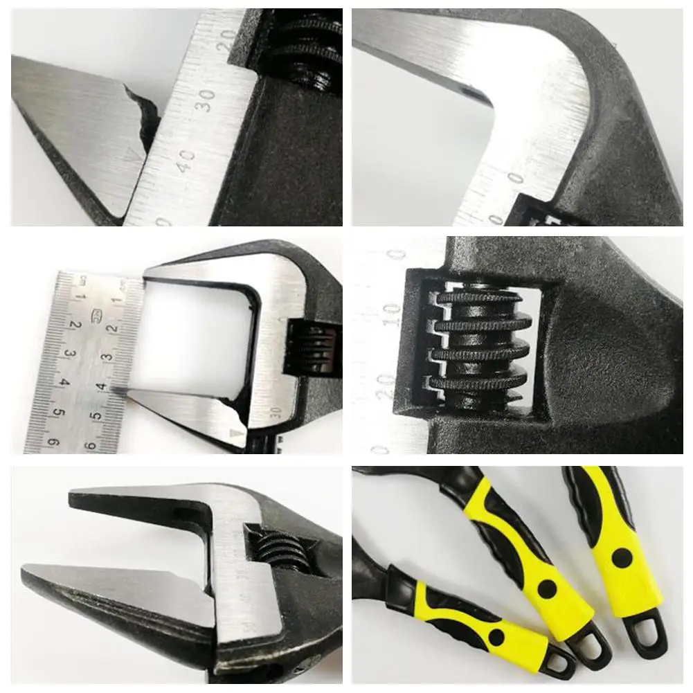 Регулируемый гаечный ключ нескользящий с широким отверстием ручные инструменты