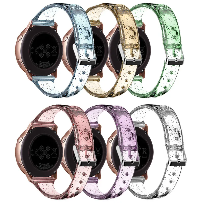 

Ремешок 20 мм 22 мм для Samsung Galaxy Watch 4 classic 46 мм 42 мм, ремешок для наручных часов 4 44/40 мм, блестящий браслет для Huawei GT/2/3 Pro