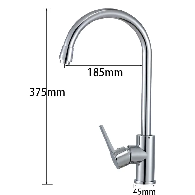 MJEBM 360 Rotatable Hot And Cold Dual Temperature Stainless Steel Sink Faucet Kitchen | Обустройство дома