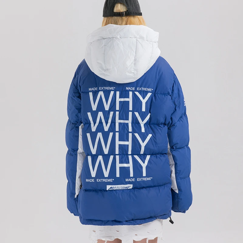 Пуховик Mirecoo мужской зимний парка с капюшоном и надписью ветрозащитная верхняя