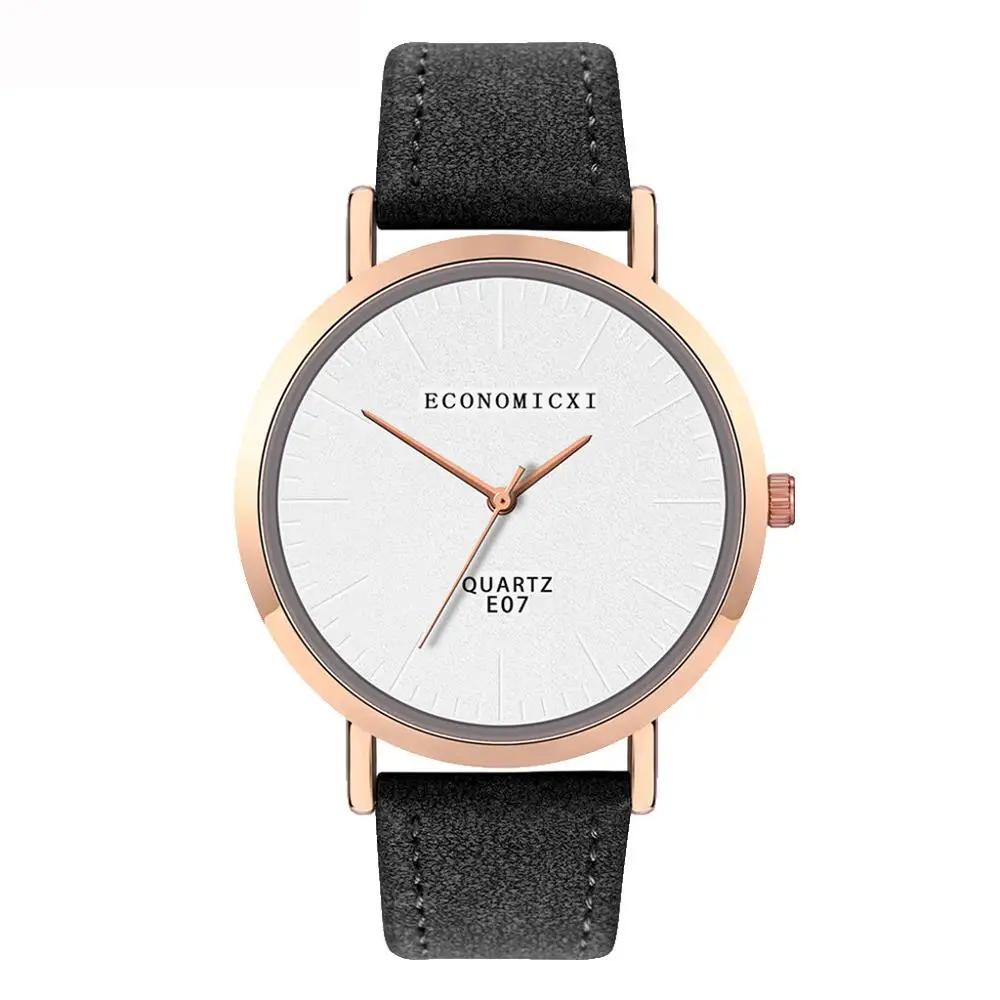 Белый Лидер продаж, женские часы, аналоговые, повседневные, Reloj Mujer, с кожаным ремешком, кварцевые наручные часы, женские часы, siple, роскошные часы с циферблатом - Цвет: Белый