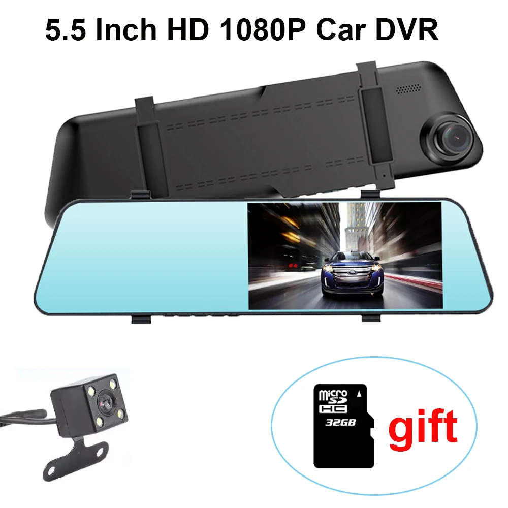 5 дюймов Full HD 1080P Автомобильный видеорегистратор Камера Авто Зеркало заднего вида