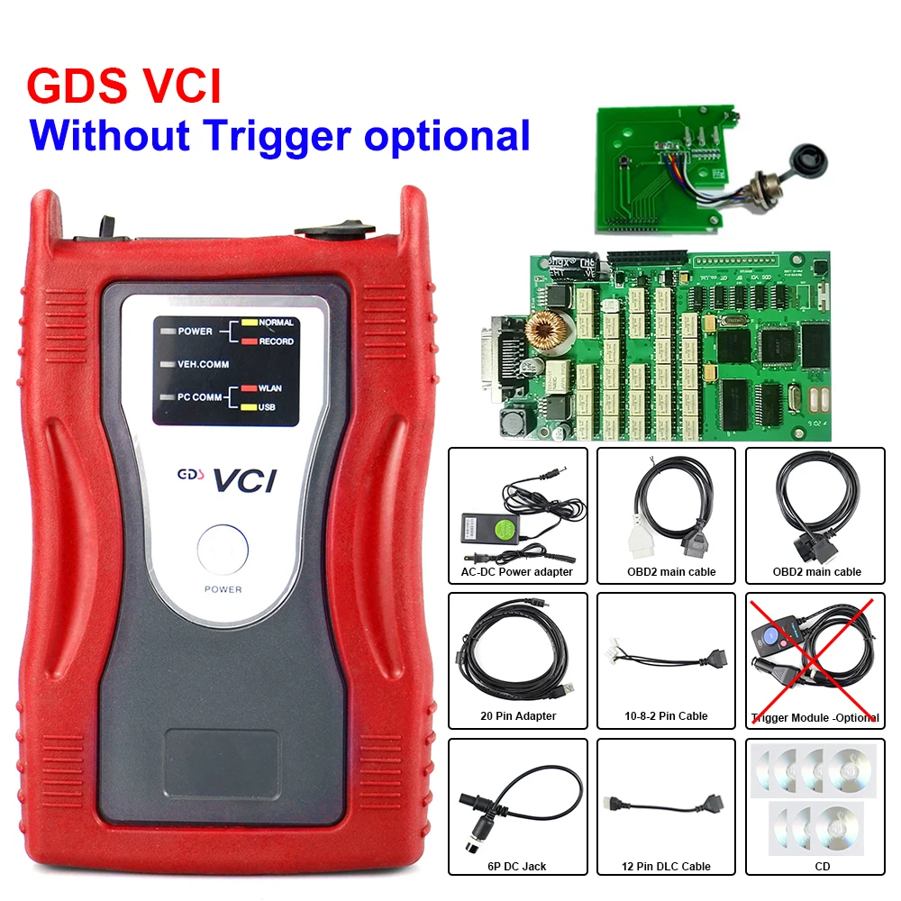 

2021 Gds Vci Diagnostic Tool OBD2 Interface Scan Tools for Hyun-dai Ki-a with Trigger Module Connector Flight Record optional