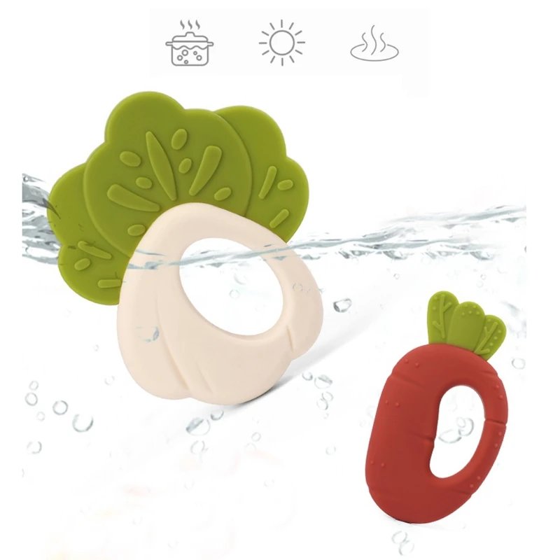 

1pcs Baby Silicone Teethers Carrot Baby Teething Product Accessories For Pacifier Chains BPA Free