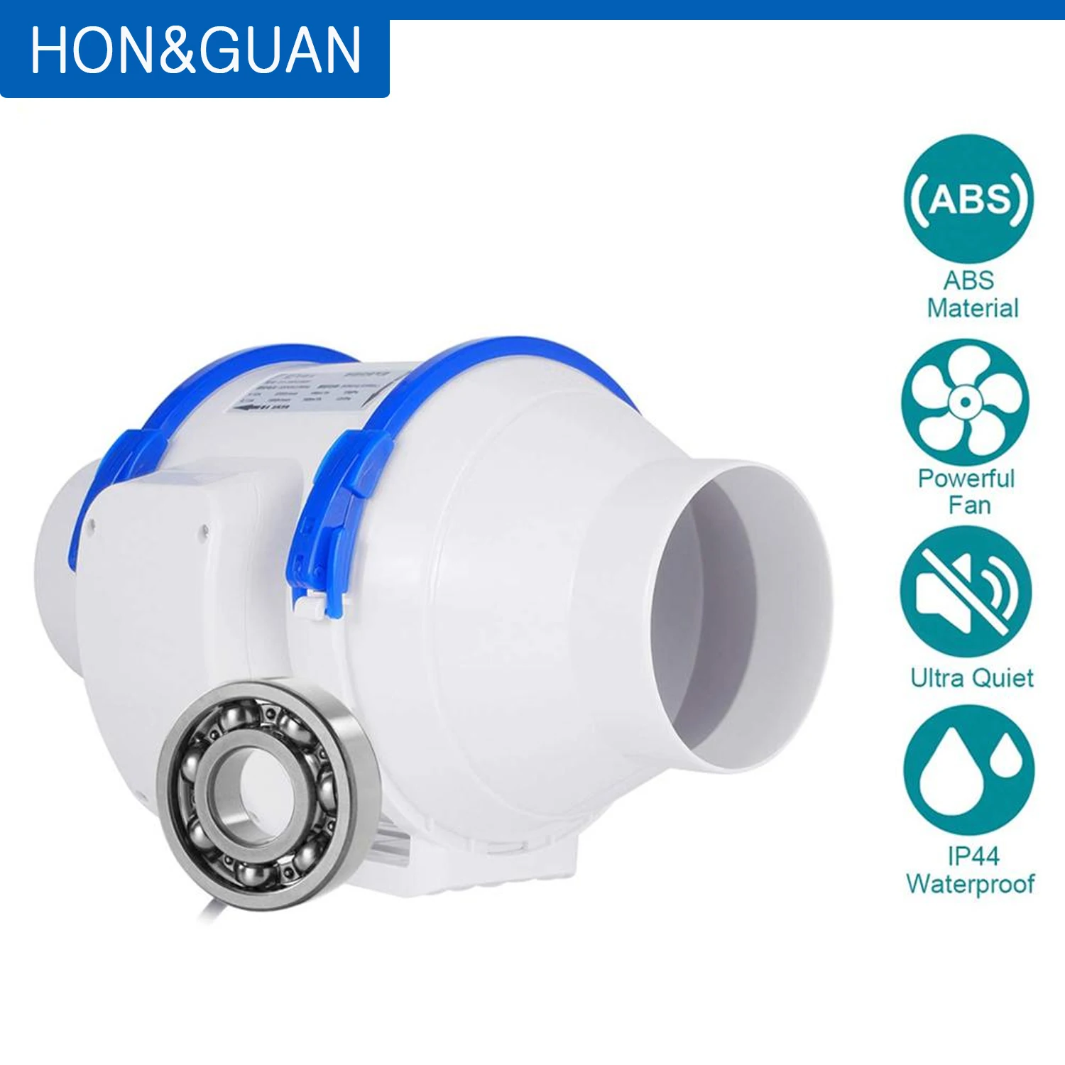Hon& Guan 110 V встроенные вентиляторы, 4 ''~ 8'' встроенный воздуховод вытяжка вентилятор домашние бесшумные встроенные вентиляторы для ванной комнаты, теплицы, гидропоники