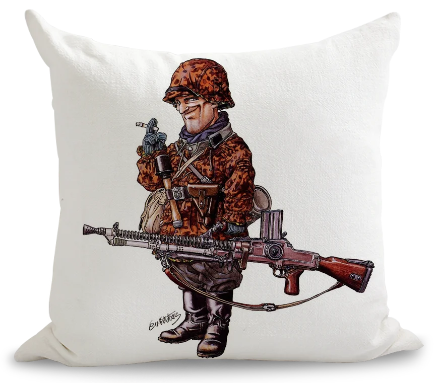Акира Торияма WW2 солдат подушка в стиле комиксов евро крышки декоративные