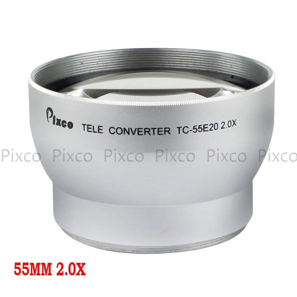 Pixco 55 мм 2.0X увеличительный телескопический фотоаппарат серебристый | Электроника