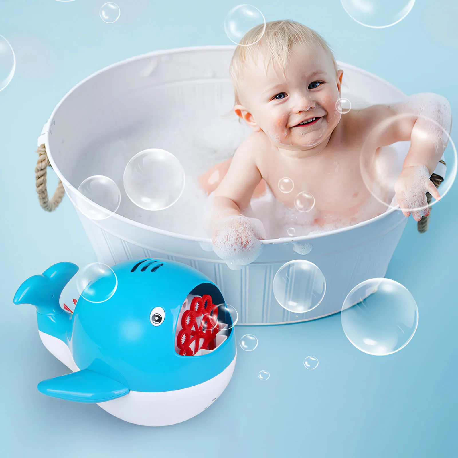 

Kids Cartoon Whale Bubble Bath Machine Portable Electric Bubble Machine Music Bubble Blower Maker Bathing Toy Children Gift
