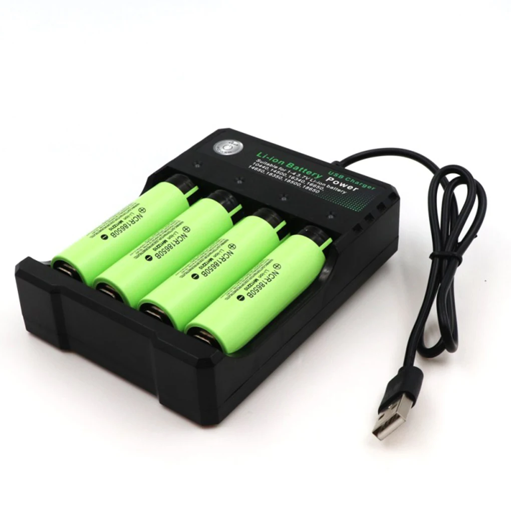 3.7V 3400mah 18650 Lithium Rechargeable 4-slots Battery For Panasonic Flashlight batteries Charging Adapter | Электроника