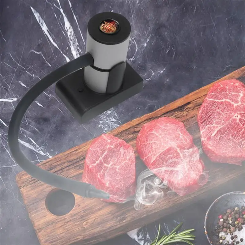 

Smoke Infuser Multifunctional Smokehouse Cooking Kitchen Bar Tool Wood Smoke Infuser for Cocktail Steak Salmon Meat