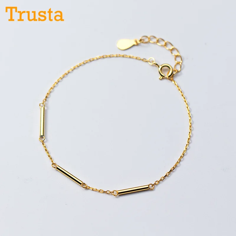 Trustdavis, Настоящее серебро 925 пробы, синтез жемчуга, цепочка змеи 16,5 см, браслеты для подростков, женщин, девушек, ювелирные изделия DA288