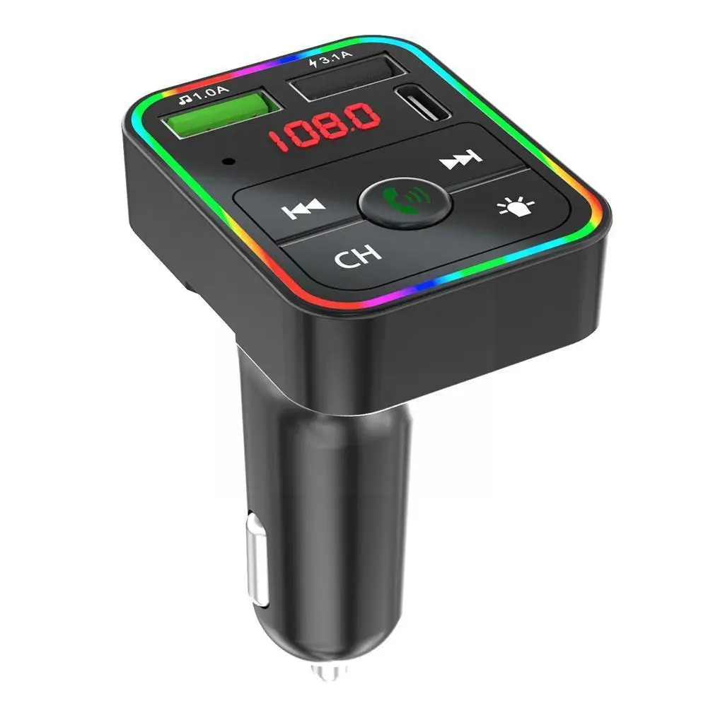 

Fm Transmitter Car Accessories 5.0 Usb Fast Charger Car Car U Player Disk Bluetooth-compatible Kit Mp3 Handsfree Music E0r8