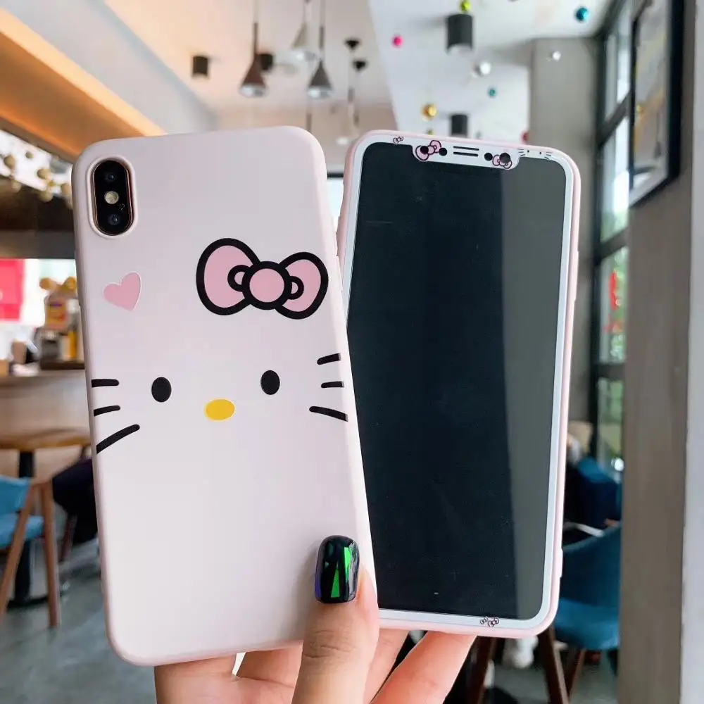360 Передний + задний Чехол с героями мультфильмов для iPhone11 Xsmax XR SE2 экран телефона