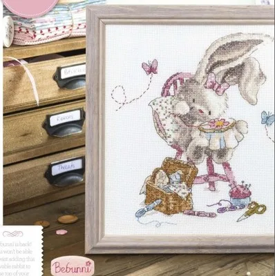 HH Birds and Peach Blossoms Counted Cross Stitch Kit stitch RS cotton with cross Embroidered Rabbit | Дом и сад