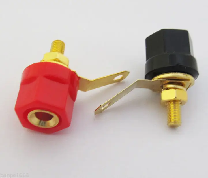 

10 шт. маленькие болты с шестигранной головкой Золото Динамик зажимного типа «банан» 4 мм разъем аудио разъемы