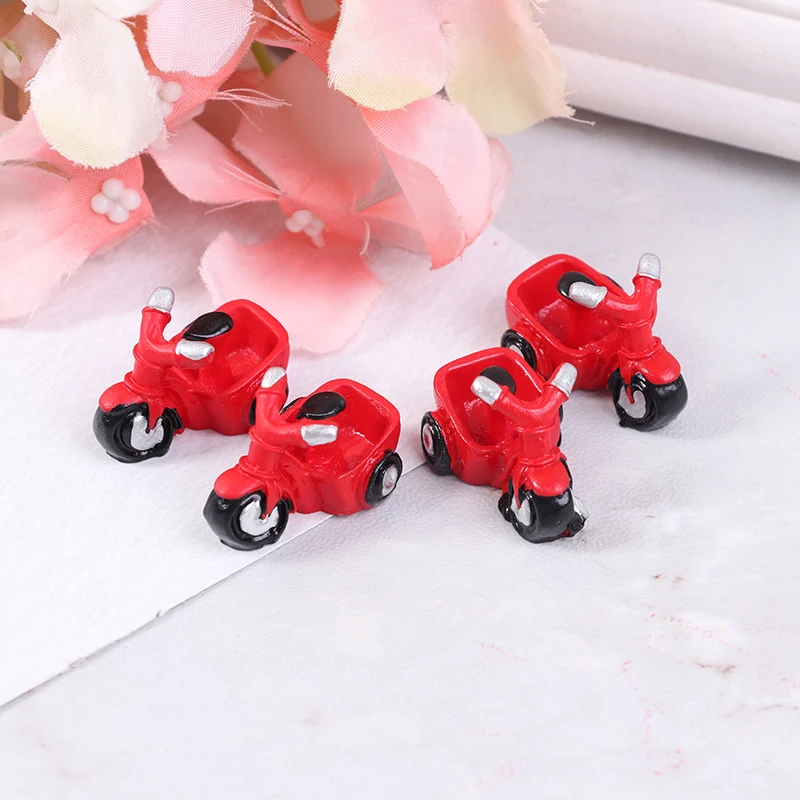 

4 PCS DIY Micro Dollhouse Fairy Garden Miniature Home Decoration Motorcycle Tricycle Transportation Miniature Ornament