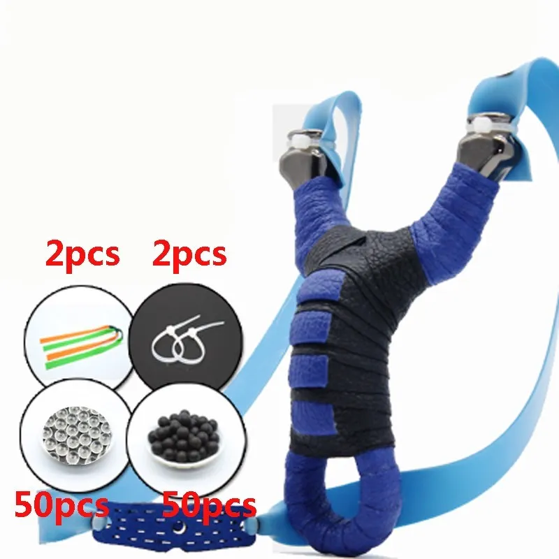 Outdoor Hunting Camping Leather zinc alloy Slingshot Catapult Bow Kit Accessories Powerful pocket slingshot | Спорт и развлечения