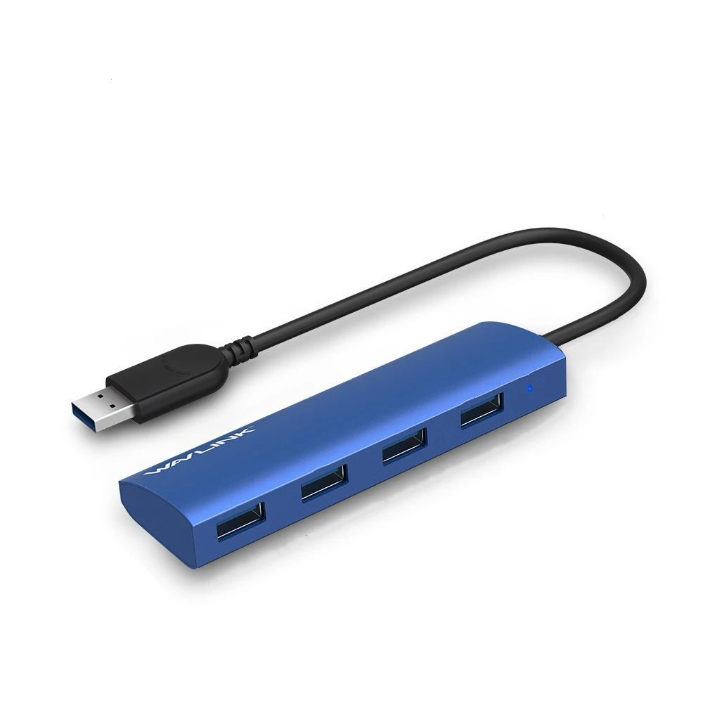 Супер скорость 5 Гбит/с 4 порта usb 3,0 концентратор Алюминиевый usb-хаб 3,0 портативный многофункциональный Plug and play док-станция для Windows Vista/XP Mac - Цвет: UH3047 Blue