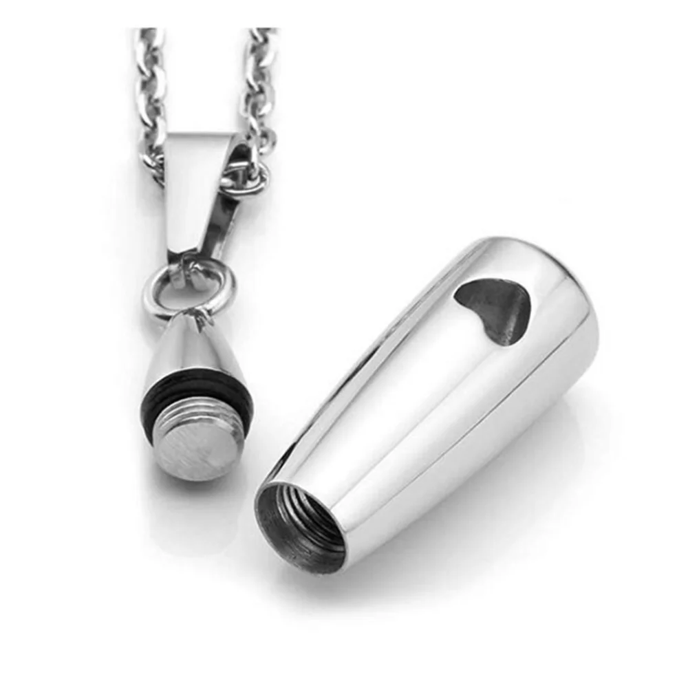 Пользовательские слеза урна в виде сердца ожерелье для хранения пепла на память