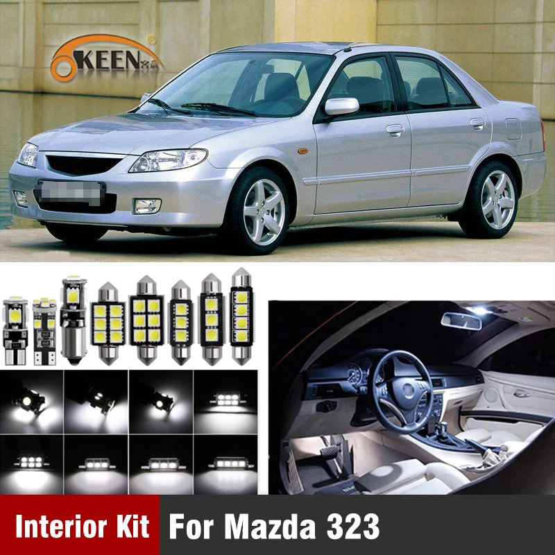 10 шт. автомобильный комплект для освещения салона Mazda 323|Сигнальная лампа| |