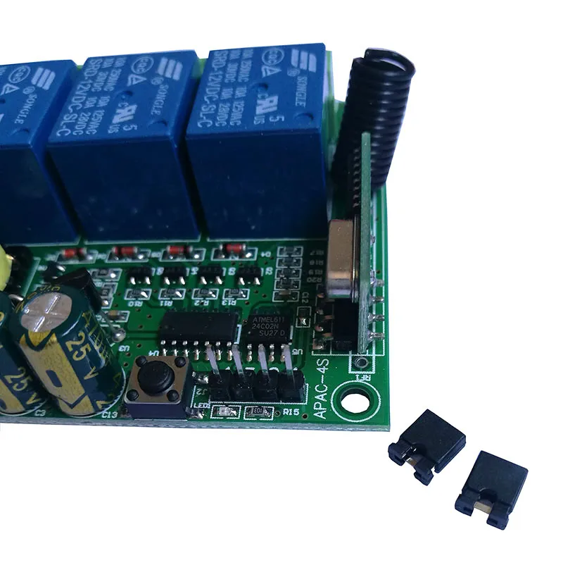 Универсальный AC110V 220V 230V 10A реле 4CH 4 CH Беспроводной RF пульт дистанционного управления передатчик+ модуль приемника, 315/433 MHz