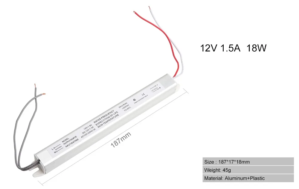 AC 220V к DC 12V 1.5A 2A 3A 4A 5A светодиодный драйвер ультра тонкий импульсный источник питания Тонкий трансформатор освещения световая коробка 18W 36W 60W