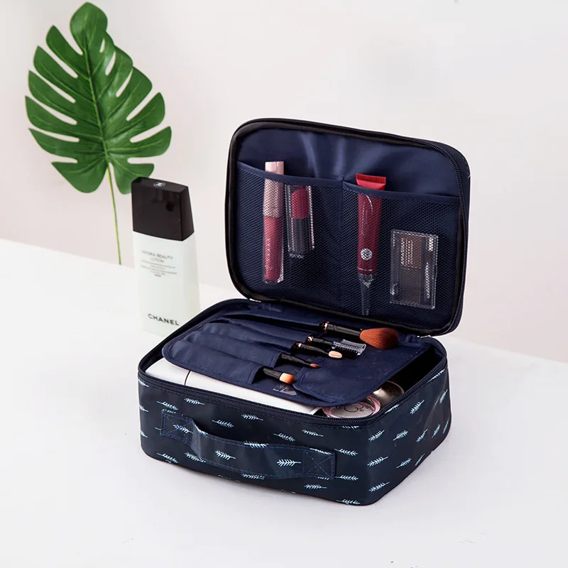

Travel Cosmetic Bag Portable Storage Bag For Women Double Zipper Makeup Bag High Capacity Wash Bag Large Capacity Handbag