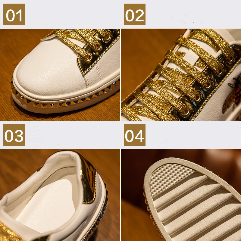 Новинка 2020 обувь для скейтборда с вышивкой пчелы мужская повседневная в стиле