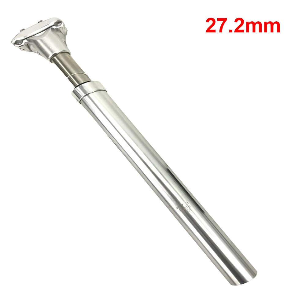 27.2mm silver 1 шт. 3 цвета 27,2 мм/31,6 мм x 350 мм амортизатор амортизация седла MTB горный велосипед велосипедное седло - Цвет: 27.2mm silver