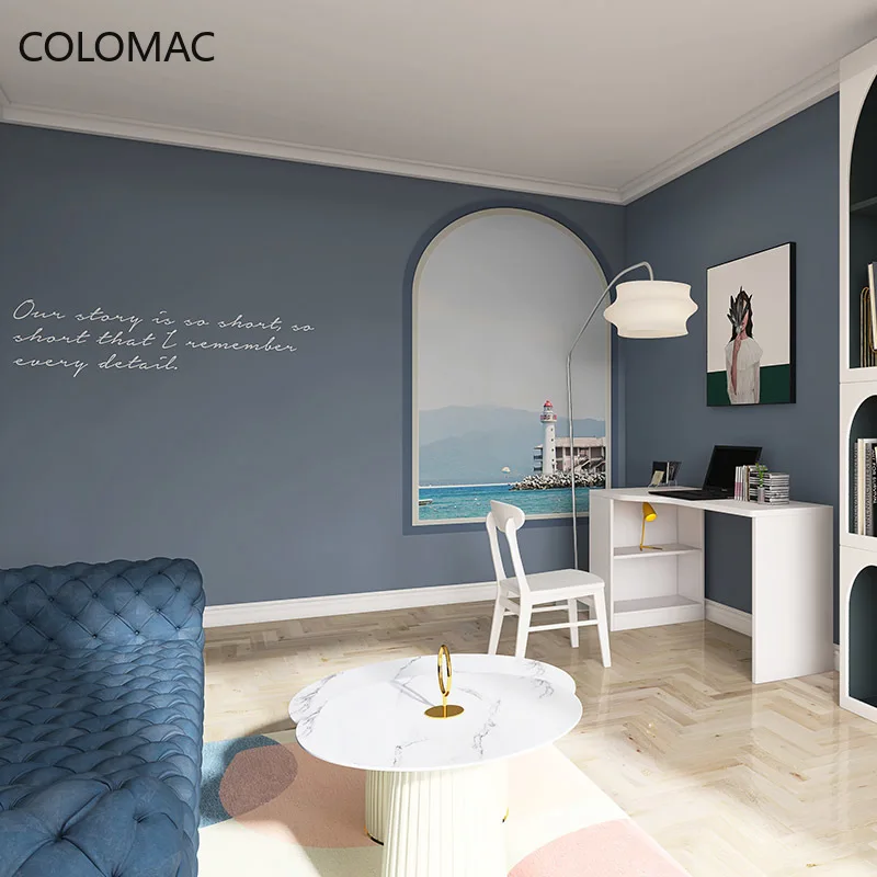 

Colomac Custom 3D Nordic Minimalist Dark Green Wallpaper Extension Space Arched False Window Decor Bedroom Mural Dropshipping