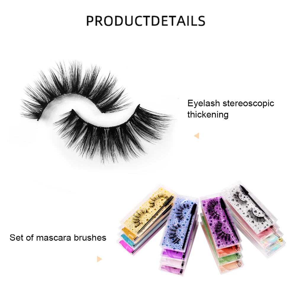 Плотные накладные ресницы классического типа для макияжа, продление ресниц, мягкие подделки из искусственного меха 3D.
