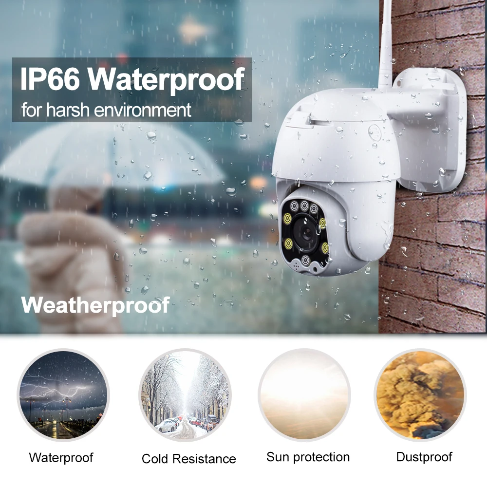 Скоростная купольная PTZ камера 2 5 дюйма МП Wi Fi кратный зум 1080P|Камеры
