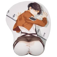 anime mousepad cartoon top for attack on titan levi wrist rest big soft breast 3d gaming female mouse pad height free shipping