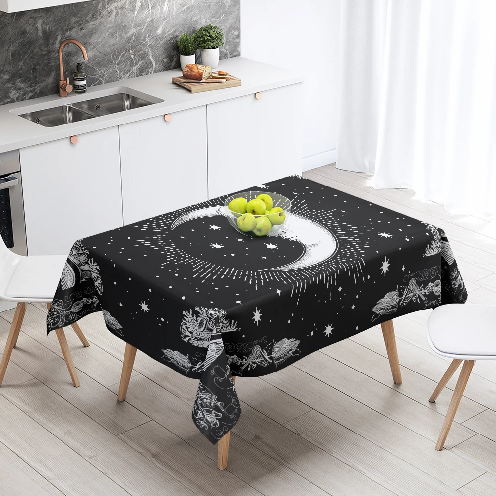 

Psychedelic Tarot Card Series Printed Tablecloth Rectangular Waterproof and Oil Drain Party Home Table Decoration Fabric