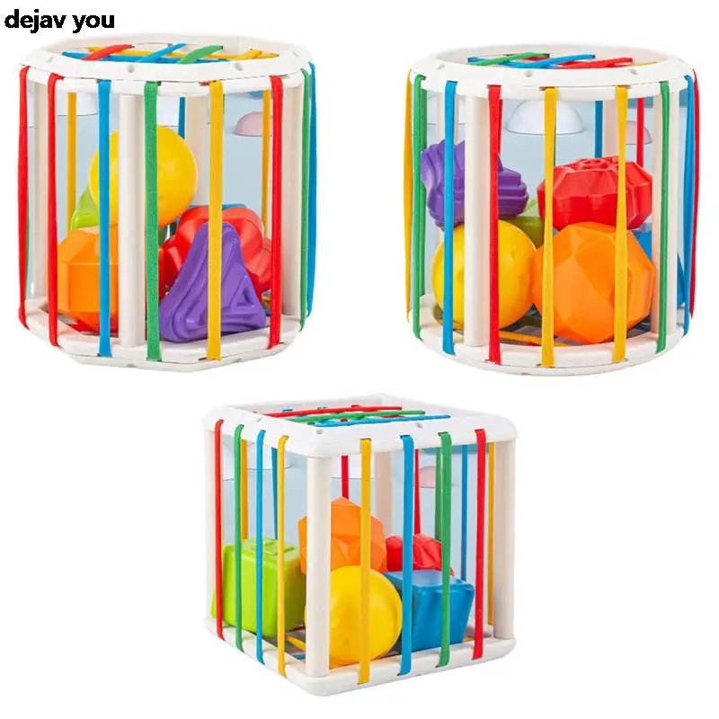

Rainbow Infant Early Learning Color Cognition Hand Grip Sensory Training Cube Sorting Toy Montessori Educational Toys