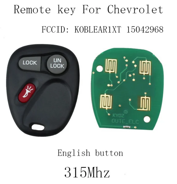 SPC 2piezas * 315 МГц пульт дистанционного управления для Chevrolet Silverado de S10 Tahoe Yukón 2002 2003 2004