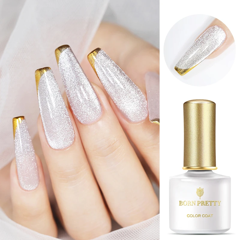 От BORN PRETTY Магнитный Гель лак для ногтей 6 мл Серебряная Snowlight кошка магнитный гель