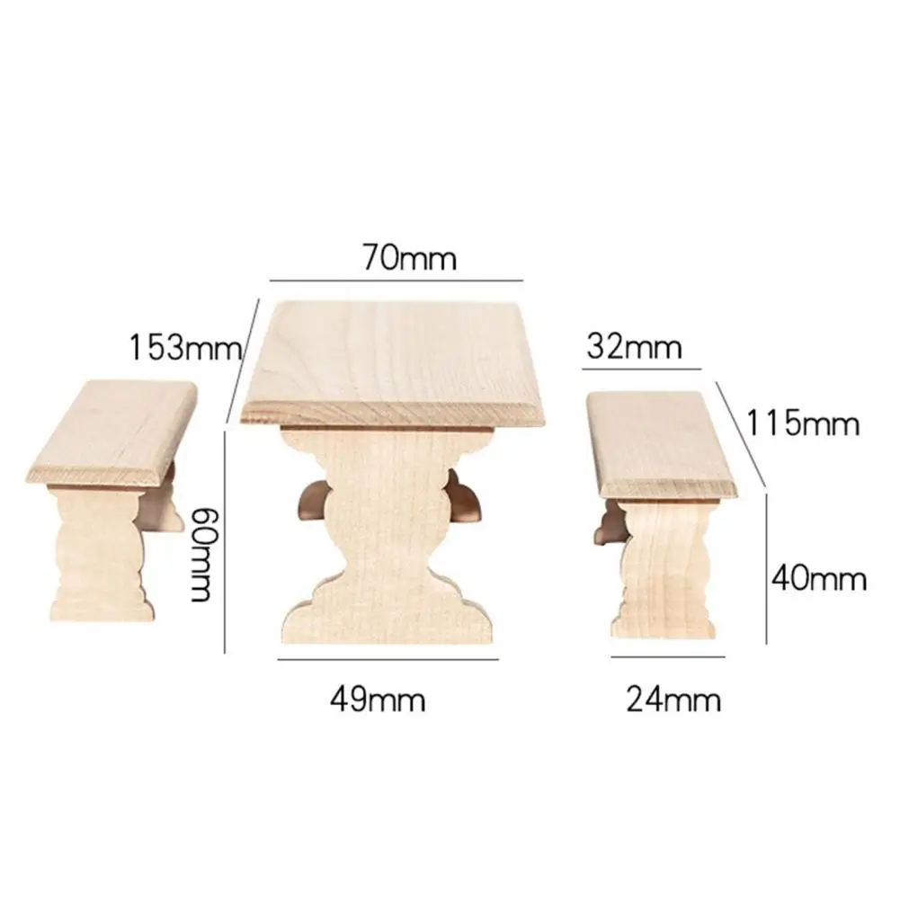 

New 1 set Mini Dollhouse Furniture Desk Chair Miniature Living Room Kids Pretend Play Toy Developmental Toys