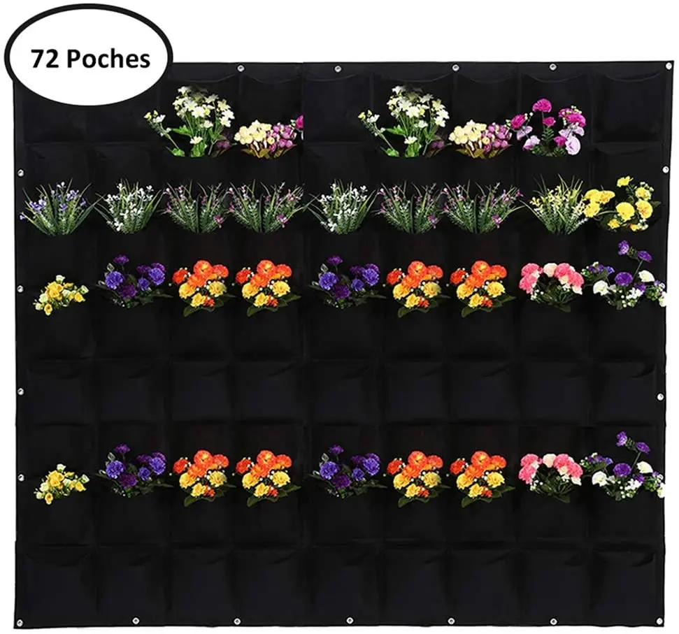 Вертикальный настенный комнатный садовый плантатор 72 кармана сумка для посадки