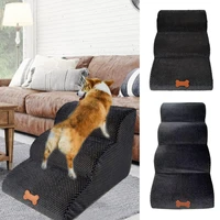 3 step 4 step pet stairs washable steps climb sofa breathable cat steps with plush cover pet dog ramp ladder for small dogs