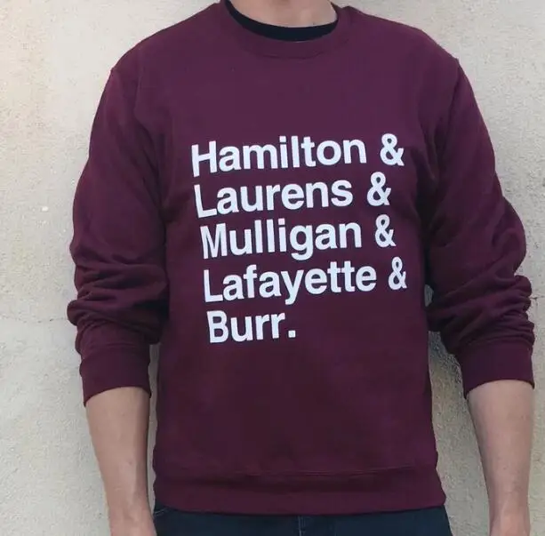 Толстовка Гамильтон &amp Лауренс Mulligan Lafayette Burr. Модная футболка унисекс смешной