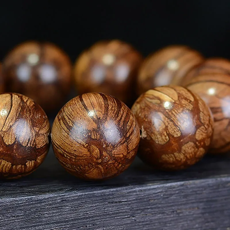 

AURAREIKI Bauhinia Championii Bead Bracelet Natural Wooden Beaded Root Amulet Bracelet Jewelry Couple Wooden Beads Mala Unisex