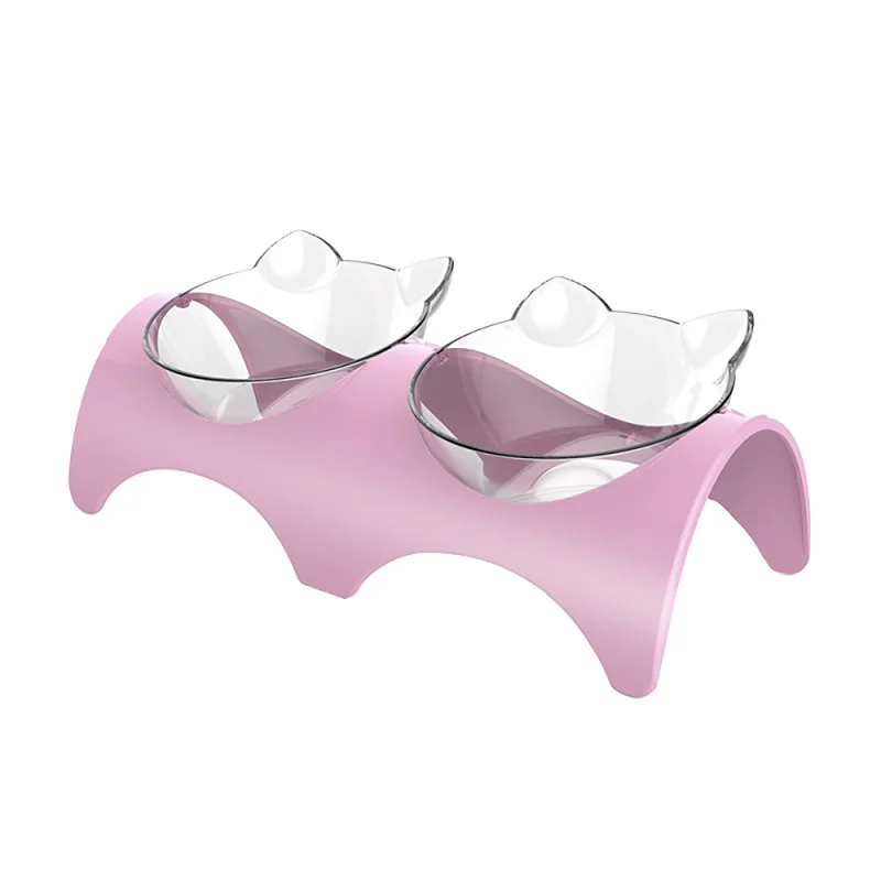 Двойные миски для домашних животных миска кошек кормушка воды питье кормление